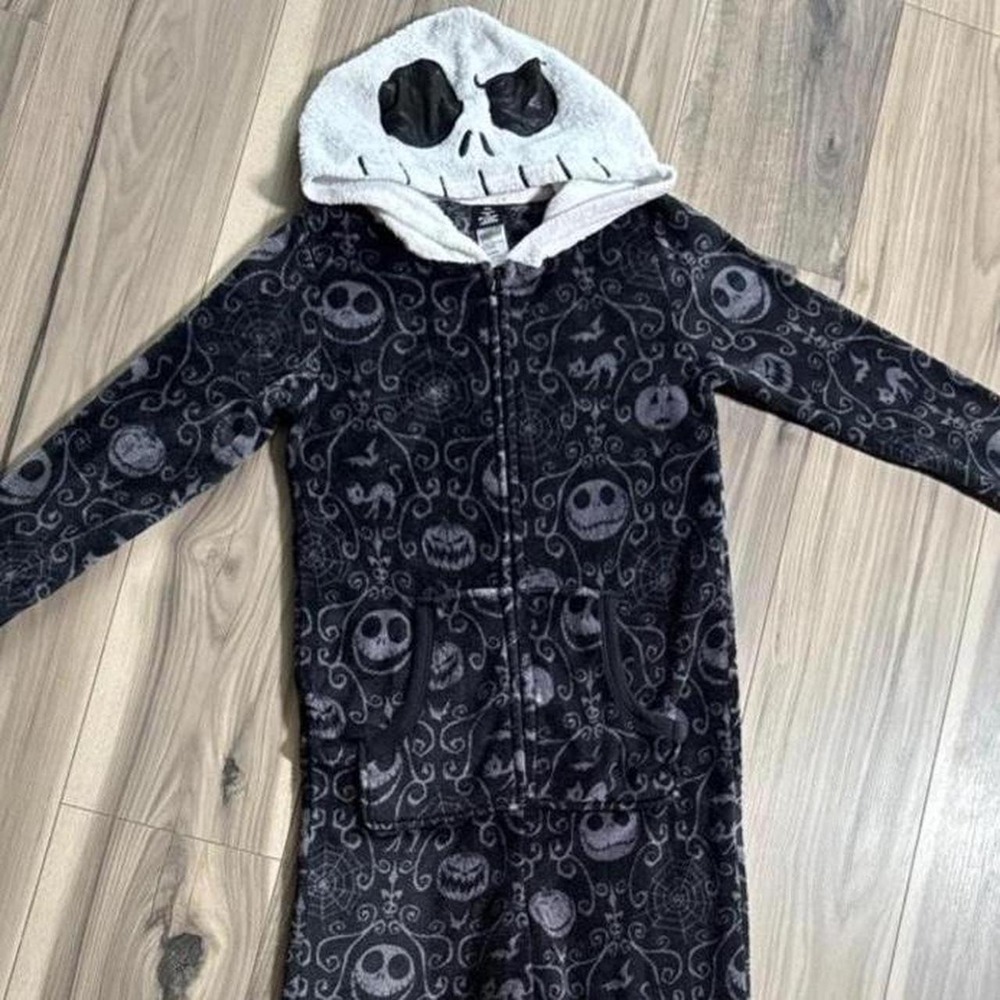 Disney Nightmare Before Christmas Jack Skellington Hooded Union Suit XS